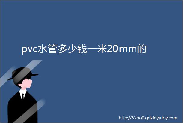 pvc水管多少钱一米20mm的